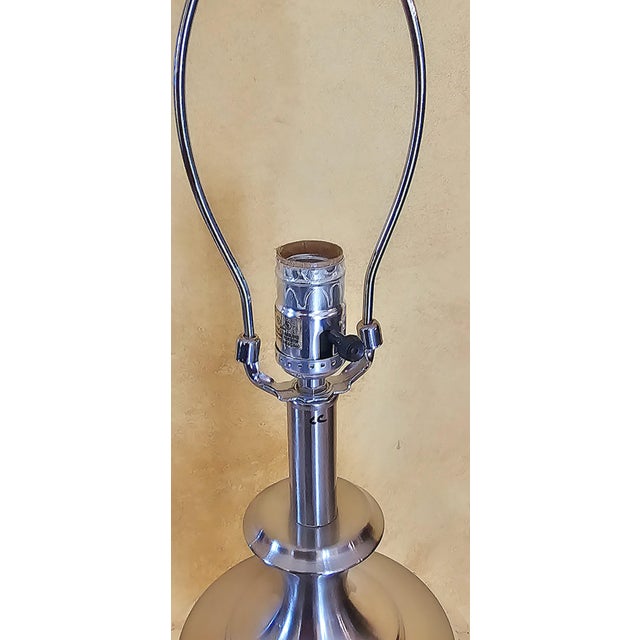 Chrome Textured Glass & Brushed Nickel Table Lamp by Uttermost Lighting For Sale - Image 8 of 12