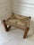 Rustic European Vintage French Audoux Minet Style Handcarved Woven Rope & Oak Stool For Sale - Image 3 of 17