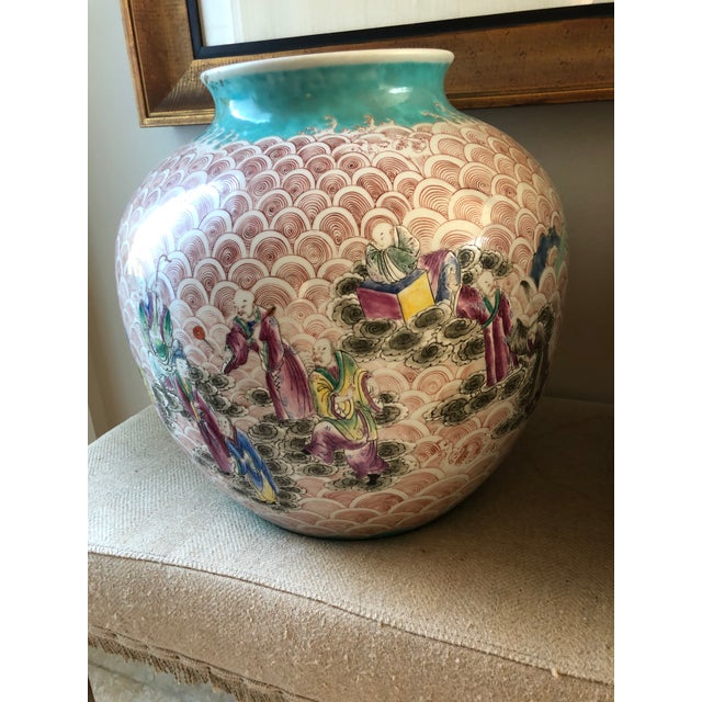 Antique Chinese Jiaqing Mark and Period Rose Vases - a Pair For Sale - Image 11 of 13