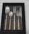 Boho Chic Artifacts Rattan Stainless Steel Cutlery with Gift Box in Brown - Set of 5 For Sale - Image 3 of 3