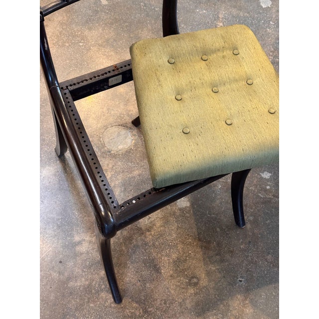 Set of Six 19th Century Black and Gilt X-Back Side Chairs For Sale - Image 10 of 10