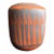 Armando Silveira Jr. Mata Ortiz Squared Form Vessel, Orange and Slate Geometric For Sale