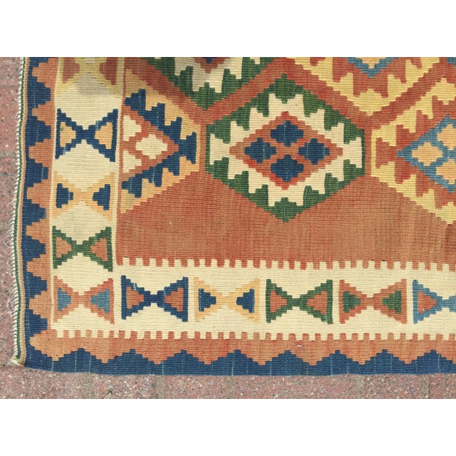 Textile Vintage Turkish Kilim Rug - 3′5″ × 4′11″, 04 For Sale - Image 7 of 8