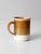 Mid-Century Modern Vintage 1970s Brown Tan and Cream Ceramic Coffee Mug For Sale - Image 3 of 12