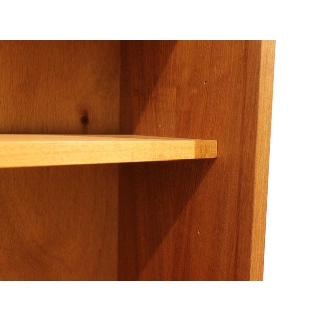 Mid Century Modern Vintage Teak Bookcase Glass Door Display Cabinet For Sale In Greensboro - Image 6 of 9