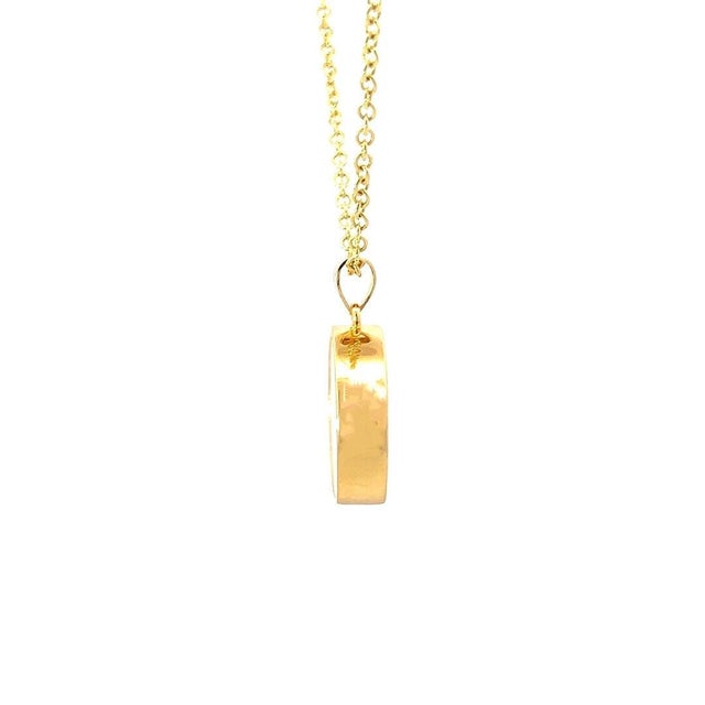 Diamond Locket Pendant Round 14k Gold & Gold Filled Necklace Shaker For Sale - Image 9 of 10
