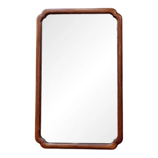 Mid 20th Century Rectangle Walnut Widdicomb Wall Mirror For Sale