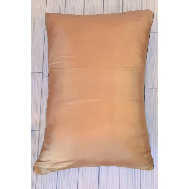 Chinoiserie Gold Bird Needlepoint Silk Pillow Woodlands English For Sale - Image 4 of 10