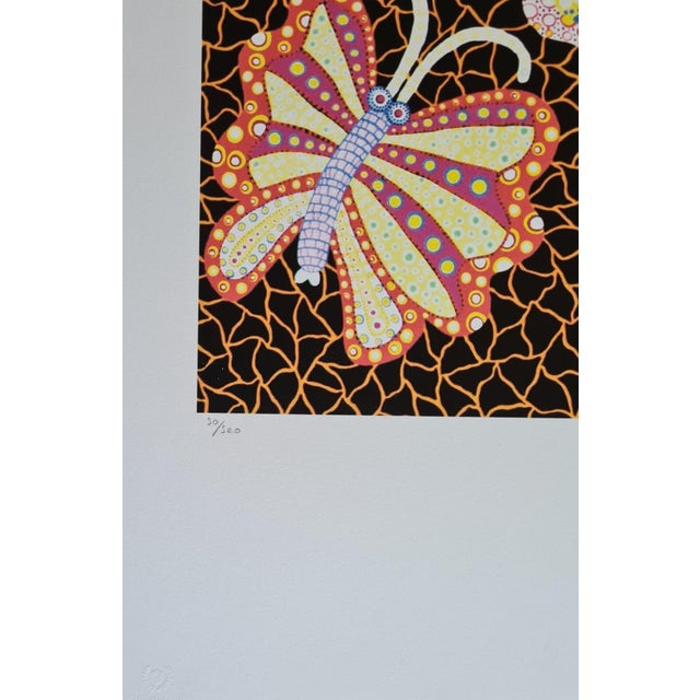 Pop Art After Yayoi Kusama, Butterflies, Lithograph, 1990s Reproduction For Sale - Image 3 of 8