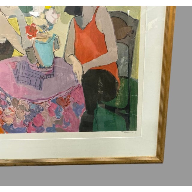 Late 20th Century Itzchak Tarkay Signed & Numbered Serigraph on Paper Gossip 286/300 For Sale - Image 5 of 10