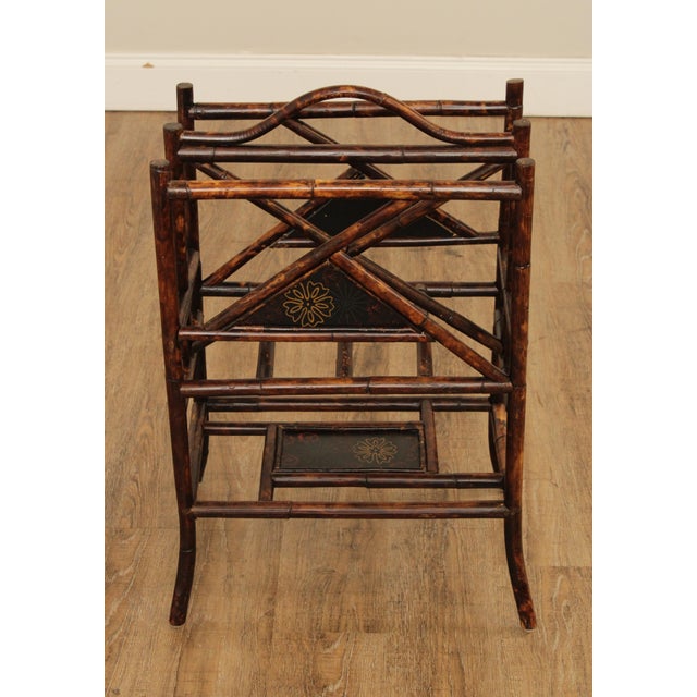 1940s Vintage Bamboo Magazine Rack For Sale - Image 5 of 13