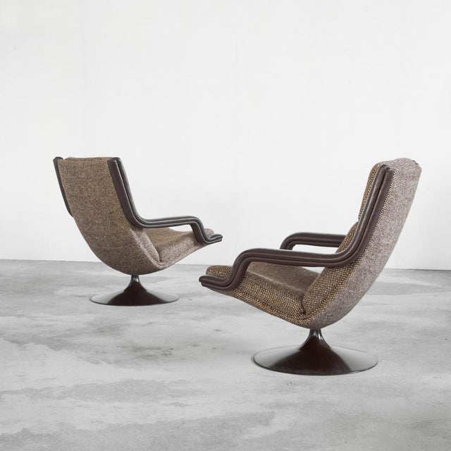Artifort F152 Lounge Chairs and Ottoman attributed to Geoffrey Harcourt for Artifort, 1975, Set of 3 For Sale - Image 4 of 18