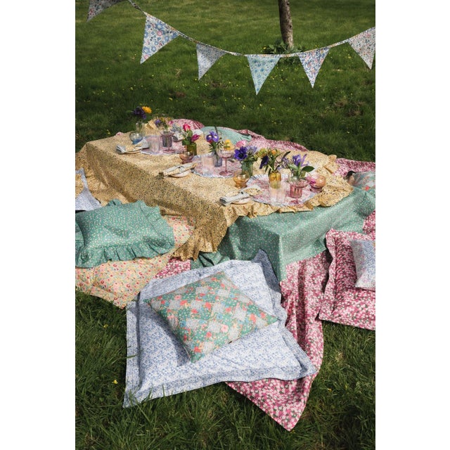 Outdoor Cushion Made With Liberty Fabric Strawberry Thief For Sale - Image 4 of 6