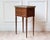 French Louis XVI Style Mahogany Side Table with Marble Top and Brass Gallery, 20th Cent For Sale - Image 3 of 10