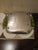 1990s Cast Aluminum Oceana Tray or Platter Hand Crafted Lucite Bead Handles For Sale - Image 5 of 6
