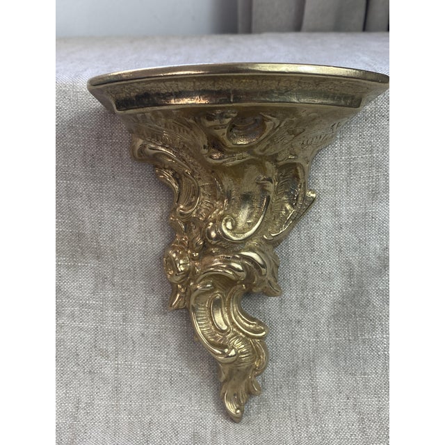 Small Rococo-Style Bronze Wall Console, 1950s For Sale - Image 13 of 14
