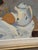 Original vintage swedish oil on canvas – “stilleben med kaffekannor, päron och keramik” by t. Ahlm – signed – framed – 70...