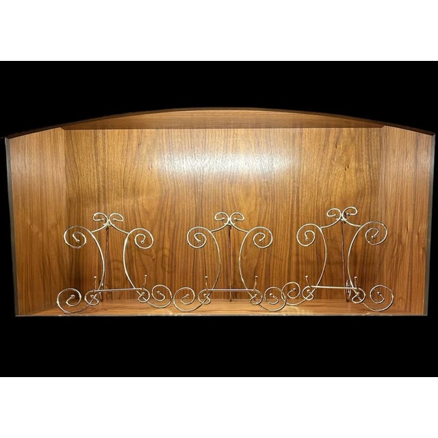 Metal Vintage Brass Gold Metal Bamboo Picture Stand Easels- Set of 3 For Sale - Image 7 of 10