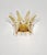 Mid-Century Modern Vintage Palmette Wall Light in Clear and Amber Glasses, 1990, Set of 2 For Sale - Image 3 of 17