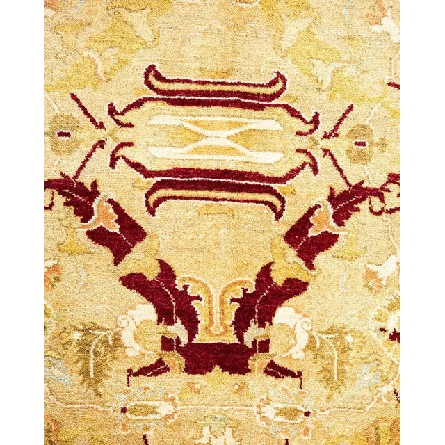 Traditional Mogul, One-of-a-Kind Hand-Knotted Area Rug in Yellow, 9' 2" x 12' 6" For Sale - Image 3 of 8