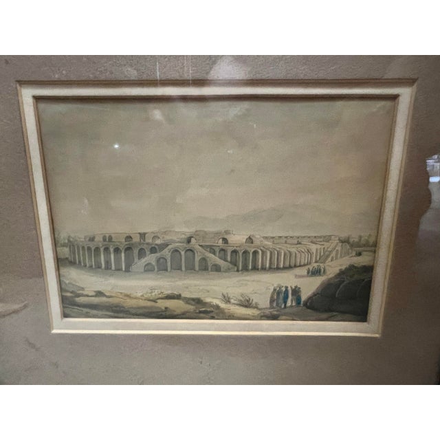 Mid 19th Century Original Lithograph Framed Pictures of Pompeii 1830 - Set of 3 For Sale - Image 5 of 12