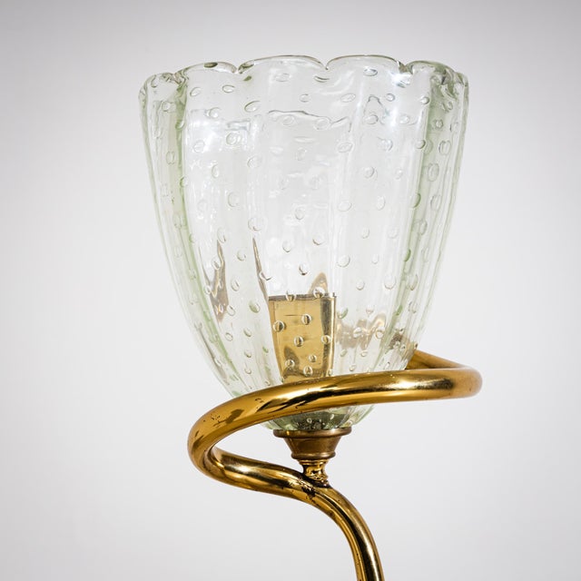 Hollywood Regency Mid-20th Century Table Lamp Attributed to Ercole Barovier, Italy For Sale - Image 3 of 8