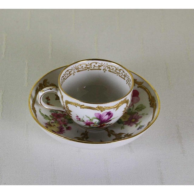 Ceramic Antiques KPM Mocha Cup & Saucer For Sale - Image 7 of 10