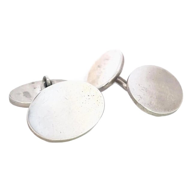 1990s Tiffany & Co Estate Cufflinks Sterling Silver, 4 Pieces For Sale