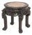 Chinese Red Marble Inset Hongmu Low Pedestal Table For Sale