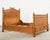 Gorgeous late 19th century English aesthetic movement bed beautifully crafted from fruitwood and decorated with birds eye...
