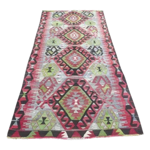 Vintage Turkish Handmade Kilim Rug - 59"x122"
