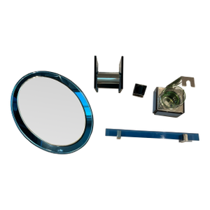 Italian Mirror and Bathroom Set 1980s in the Manner of Fontana Arte