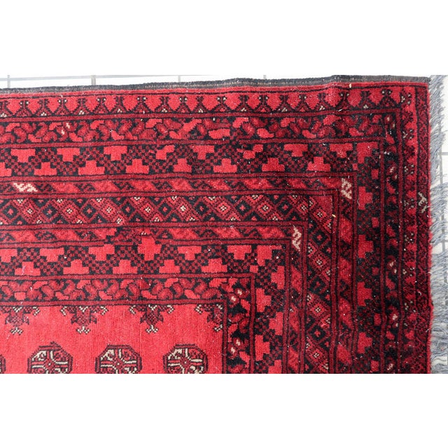 1920s, Antique Afghan Ersari Handmade Rug 6.8' X 9.4' For Sale - Image 16 of 18