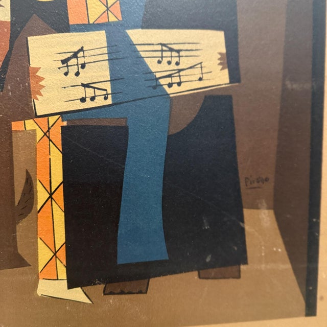 Black Vintage Modern Framed Art Picasso Three Musicians MoMA For Sale - Image 8 of 12