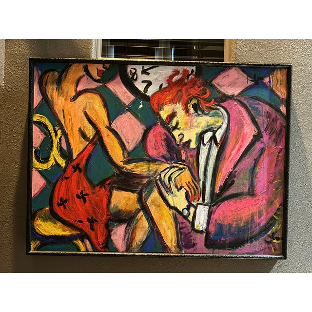 Abstract 1990s Signed by Gina Bernardini I Want You More Than Words Can Say For Sale - Image 3 of 5