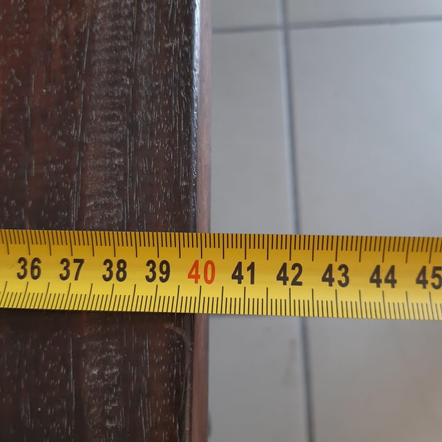 African Table in Carved Wood with Tribal Sculpture For Sale - Image 13 of 16