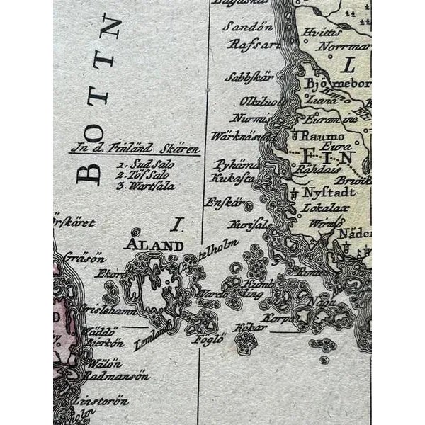 Late 18th Century Sweden and Scandinavia Antique Map by F.L. Güssefeld, Homann Heirs, 1793s For Sale - Image 5 of 11