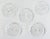 Beautiful set of five vintage cut crystal coasters. Clear crystal with a cut diamond-like design. Etched on bottom...