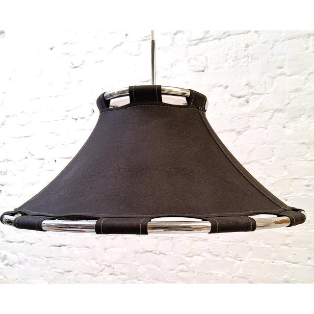Metal Black and Chrome Ceiling Lamp by Anna Ehrner for Ateljé Lyktan, 1970s For Sale - Image 7 of 12