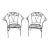 Mid 20th Century Salterini Style Wrought Iron Garden Patio Arm Chairs by Florentine Craft Studio For Sale
