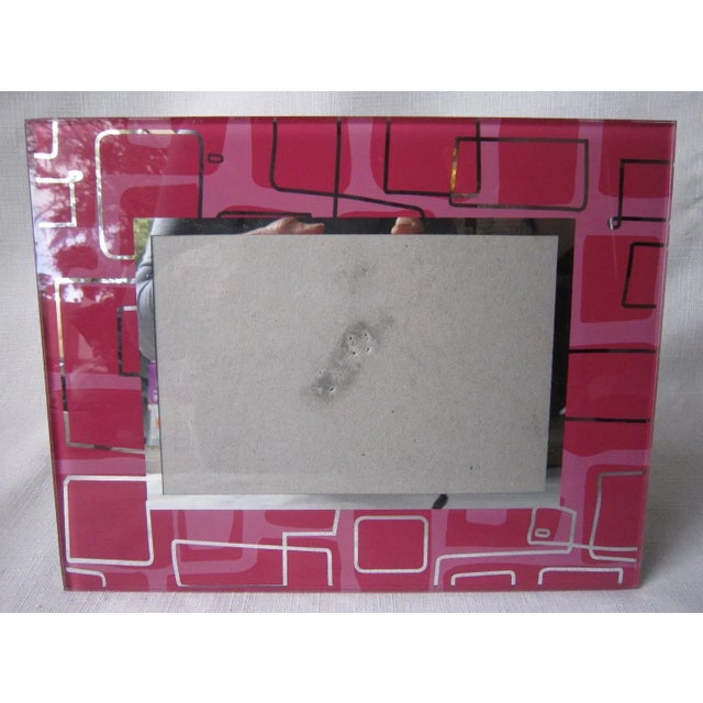70's Glass Picture Frame For Sale - Image 6 of 6