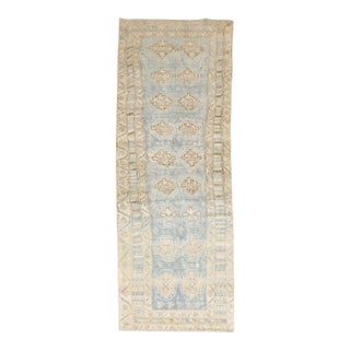 Antique Zabihi Collection Light Blue Persian Malayer Runner - 3'3" x 9' For Sale