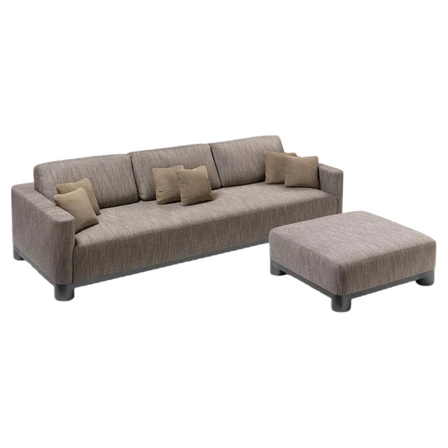 Brown 3-Seater Sofa For Sale