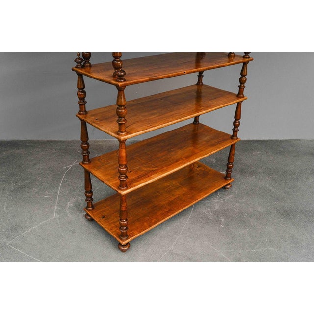 Brown Gründerzeit Tiered Shelf in Walnut, Late 19th Century For Sale - Image 8 of 16