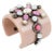 Emilio Pucci Italy Extra-Wide Pale Pink Resin Jeweled Cuff Bracelet For Sale