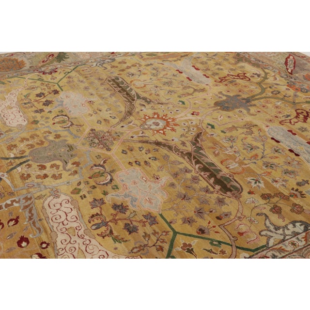 Rug & Kilim Rug & Kilim's Oversized Persian Garden Design Rug With Colorful Floral Vinery For Sale - Image 4 of 10