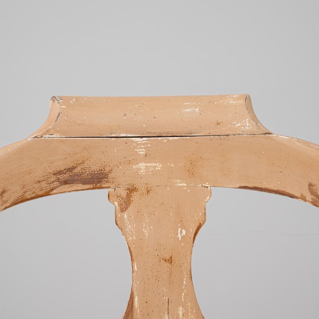 1900s French Louis XV Style Wood Patinated Open Armchair With Rattan Seat For Sale - Image 13 of 18