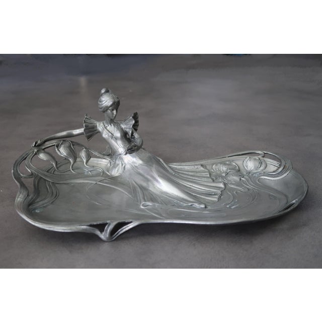 Metal Jewelry Tray 1900 Art Nouveau Liberty Style Jugendstil. For Sale - Image 10 of 14
