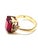Bochic "Orient" Vintage African Ruby & Diamond Ring Set 18K Yellow Gold & SIlver For Sale - Image 18 of 18