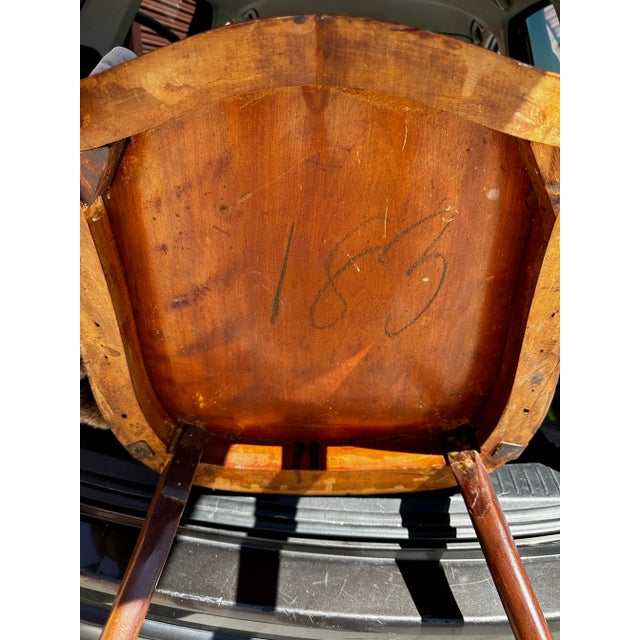 Antique Windsor Style Slat Back Arm Chair For Sale - Image 10 of 13